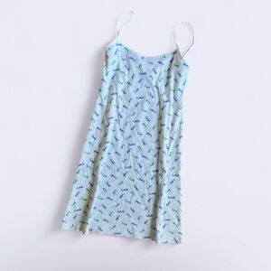 Vintage 90s Seahorse Cotton Nightgown Mini Dress Cherrie Pie